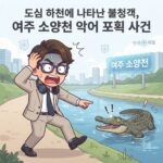 도심 하천에 나타난 불청객, 여주 소양천 악어 포획 사건