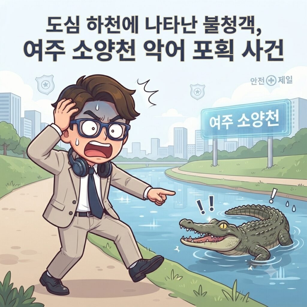 도심 하천에 나타난 불청객, 여주 소양천 악어 포획 사건