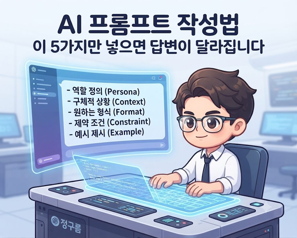 AI 프롬프트 작성법, 이 5가지만 넣으면 답변이 달라집니다
