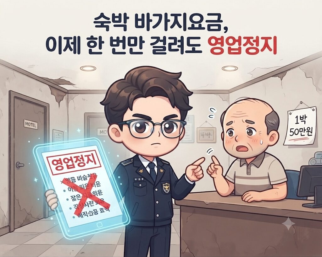 숙박 바가지요금, 이제 한 번만 걸려도 영업정지