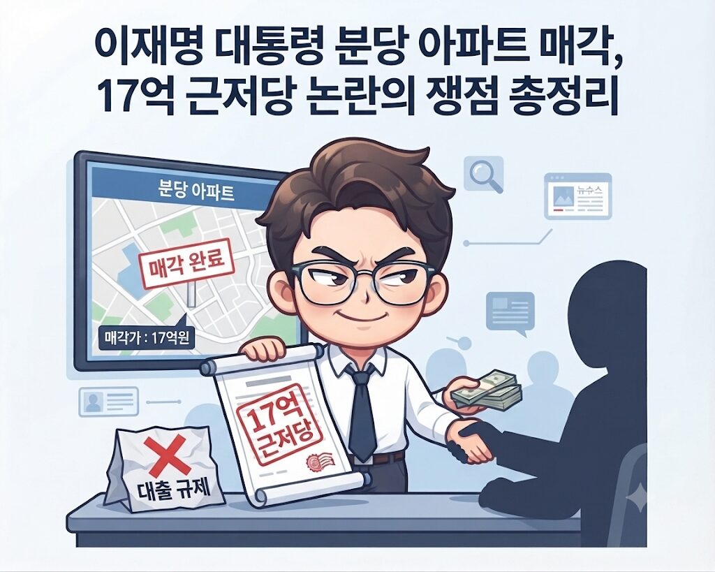 이재명 대통령 분당 아파트 매각, 17억 근저당 논란의 쟁점 총정리