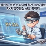 삼성전자, 로봇 손 하나에 원가 30% 걸었다 – RX사업추진실 신설 총정리