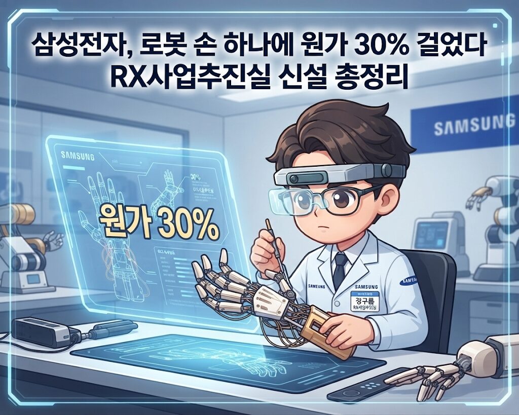 삼성전자, 로봇 손 하나에 원가 30% 걸었다 - RX사업추진실 신설 총정리